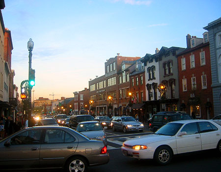 East on M Street, Georgetown, Washington, DC