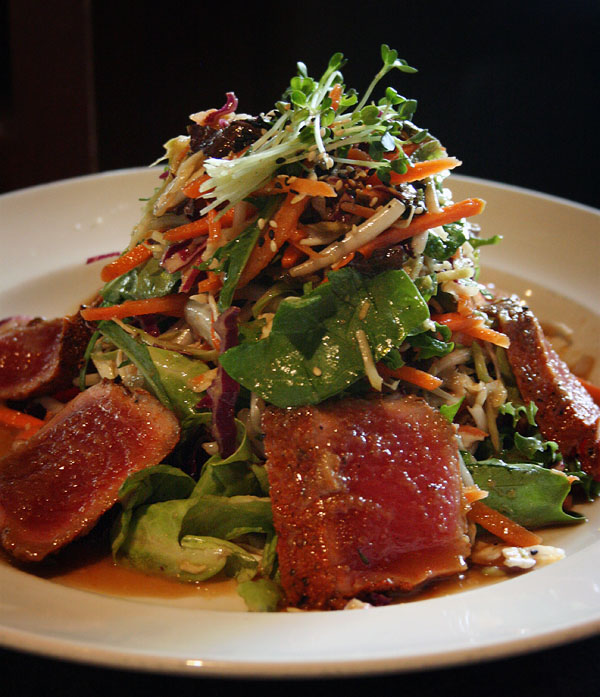 mixed greens, asian slaw