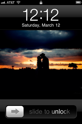 This has been my iPhone wallpaper since the day we got our wedding photos 