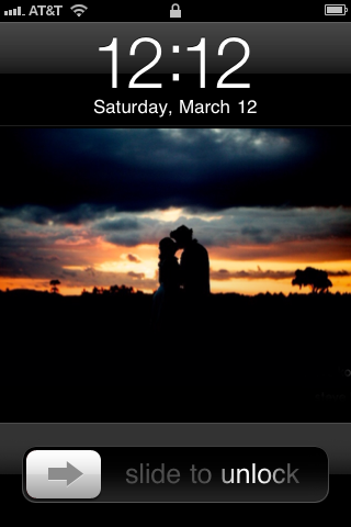 This has been my iPhone wallpaper since the day we got our wedding photos