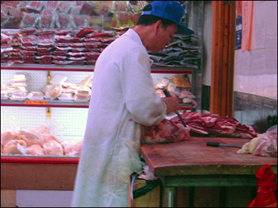 Butcher in Chinatown, Brooklyn