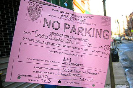 No Parking - Law & Order Filming